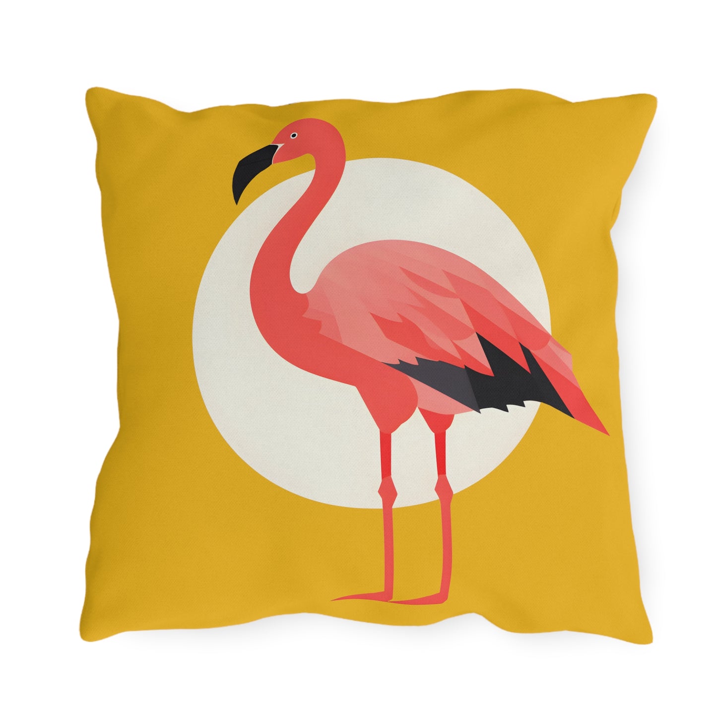 Flamingo and Moon Outdoor Pillows