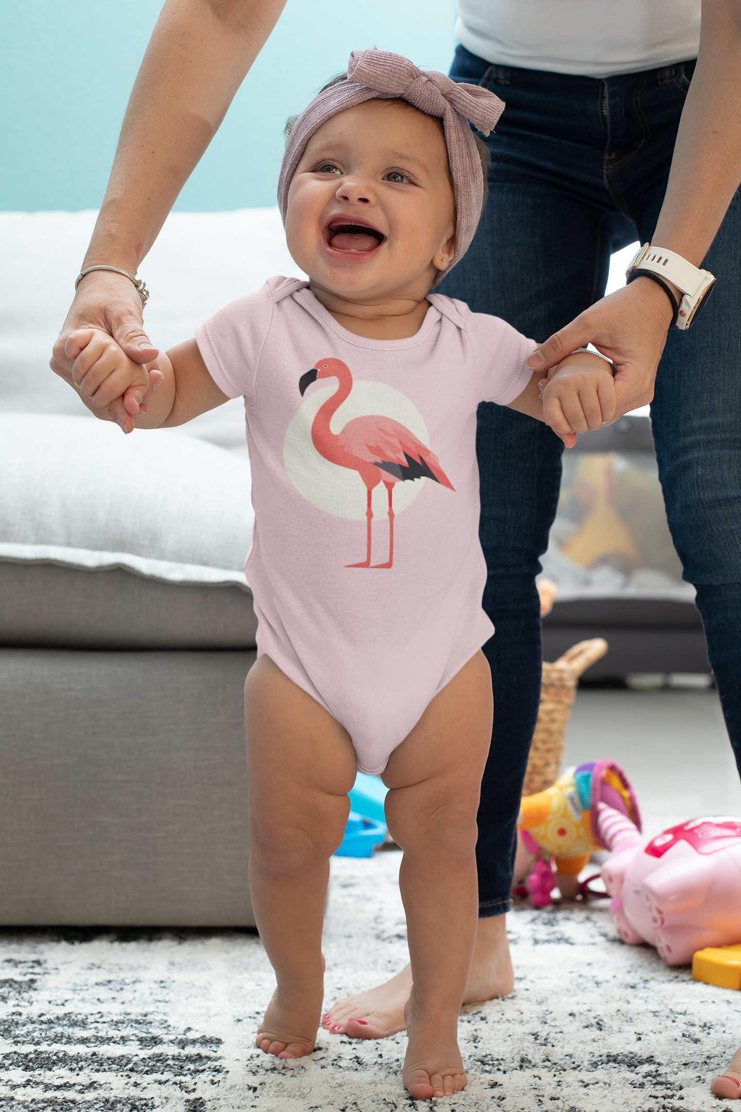 Flamingo & Moon Onesie (Infant)