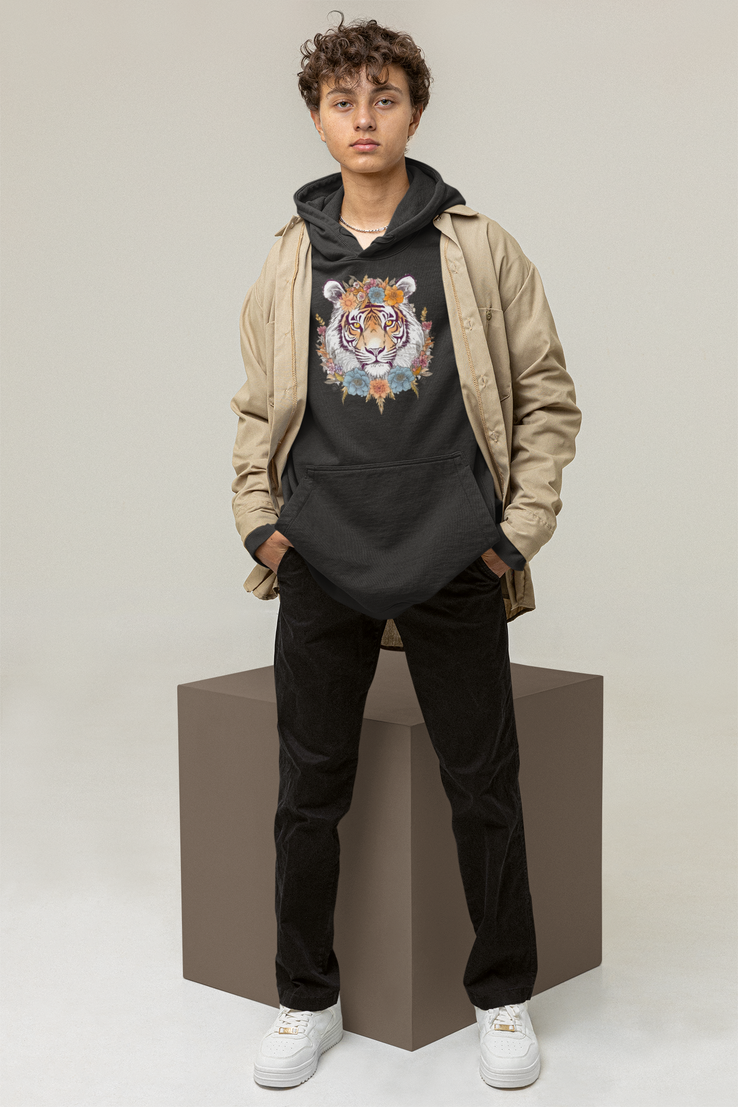 Boho Tiger Hoodie (Unisex)