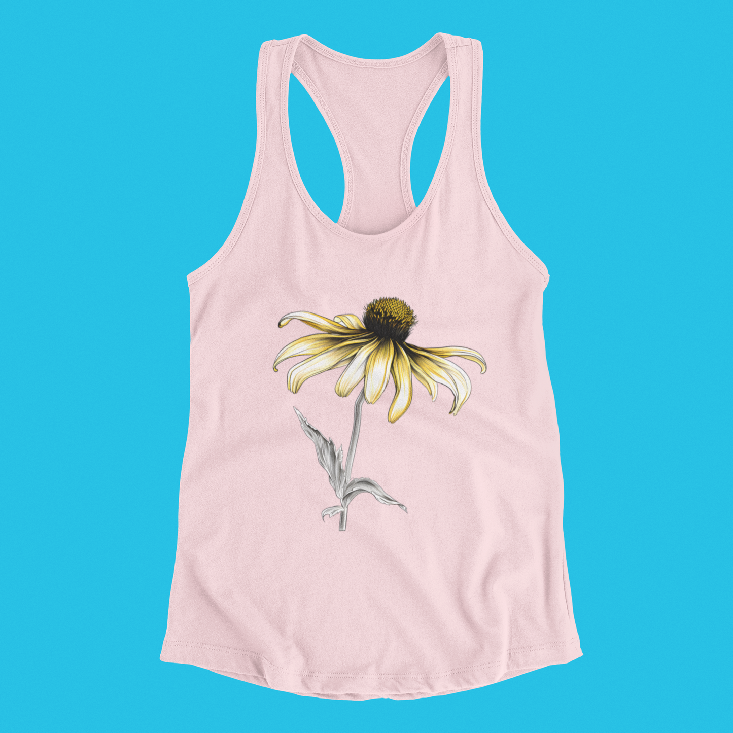 Black Eyed Susan Flowy Racerback Tank (Women's)