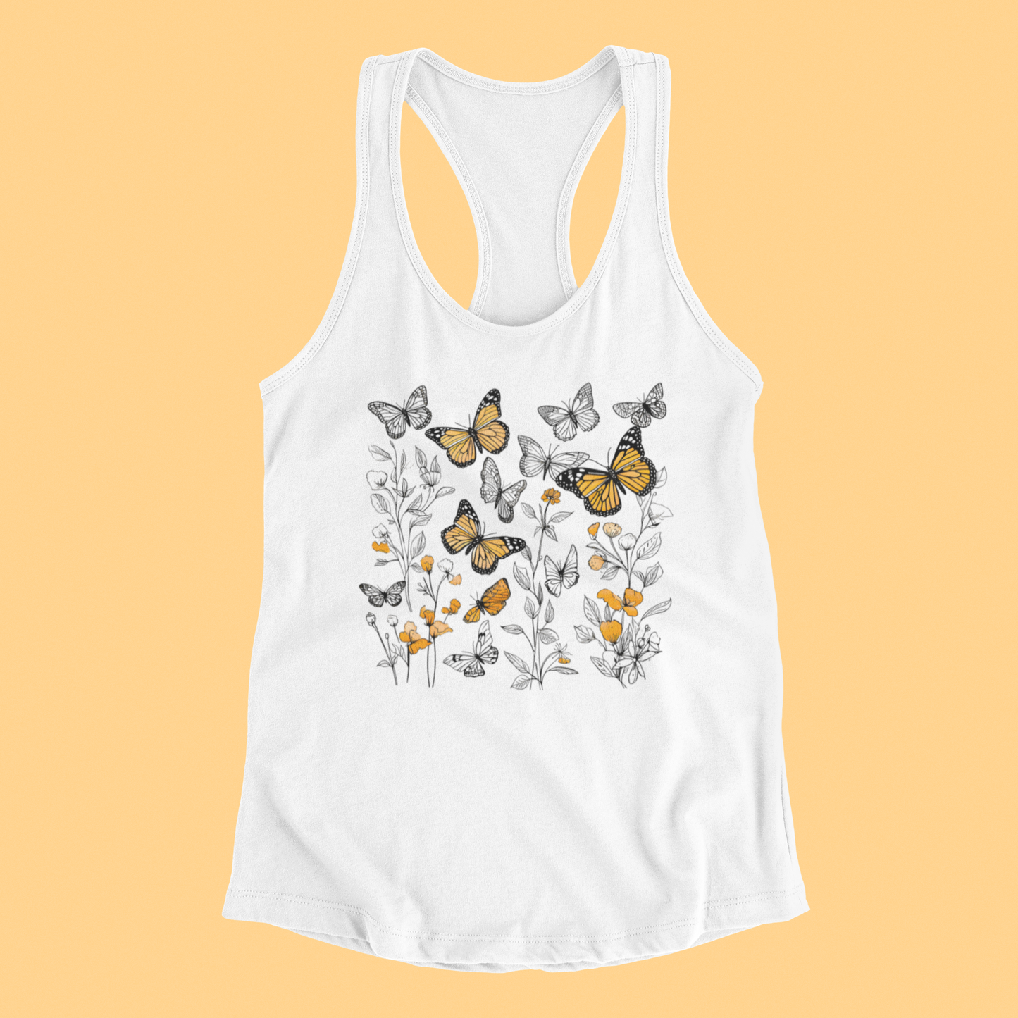 Butterfly Flowy Racerback Tank (Women's)