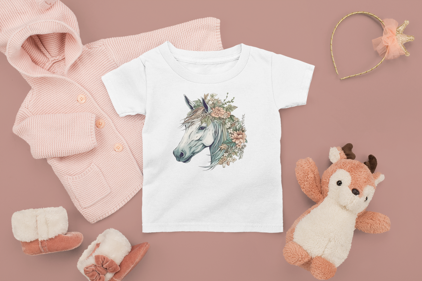 Floral Horse Tee (Infant)
