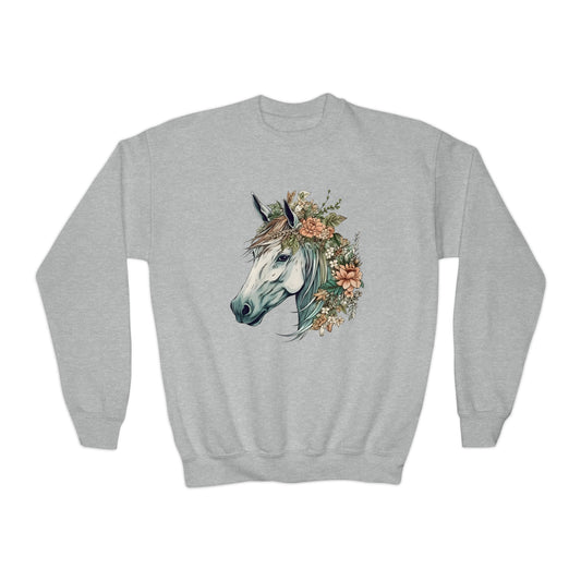 Floral Horse Sweatshirt (Youth)