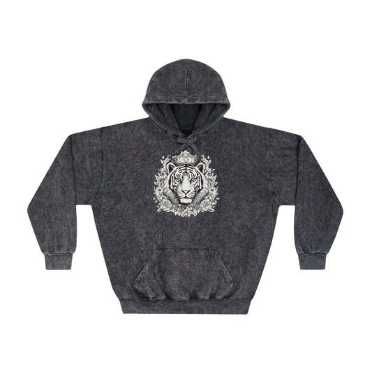 Crowned Tiger Premium Mineral Wash Hoodie (Unisex)